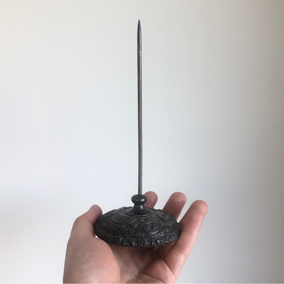 Antique Simpson Hall Miller Receipt Spike / Spindle Quardruple Silver Plate - Picture 6 of 6